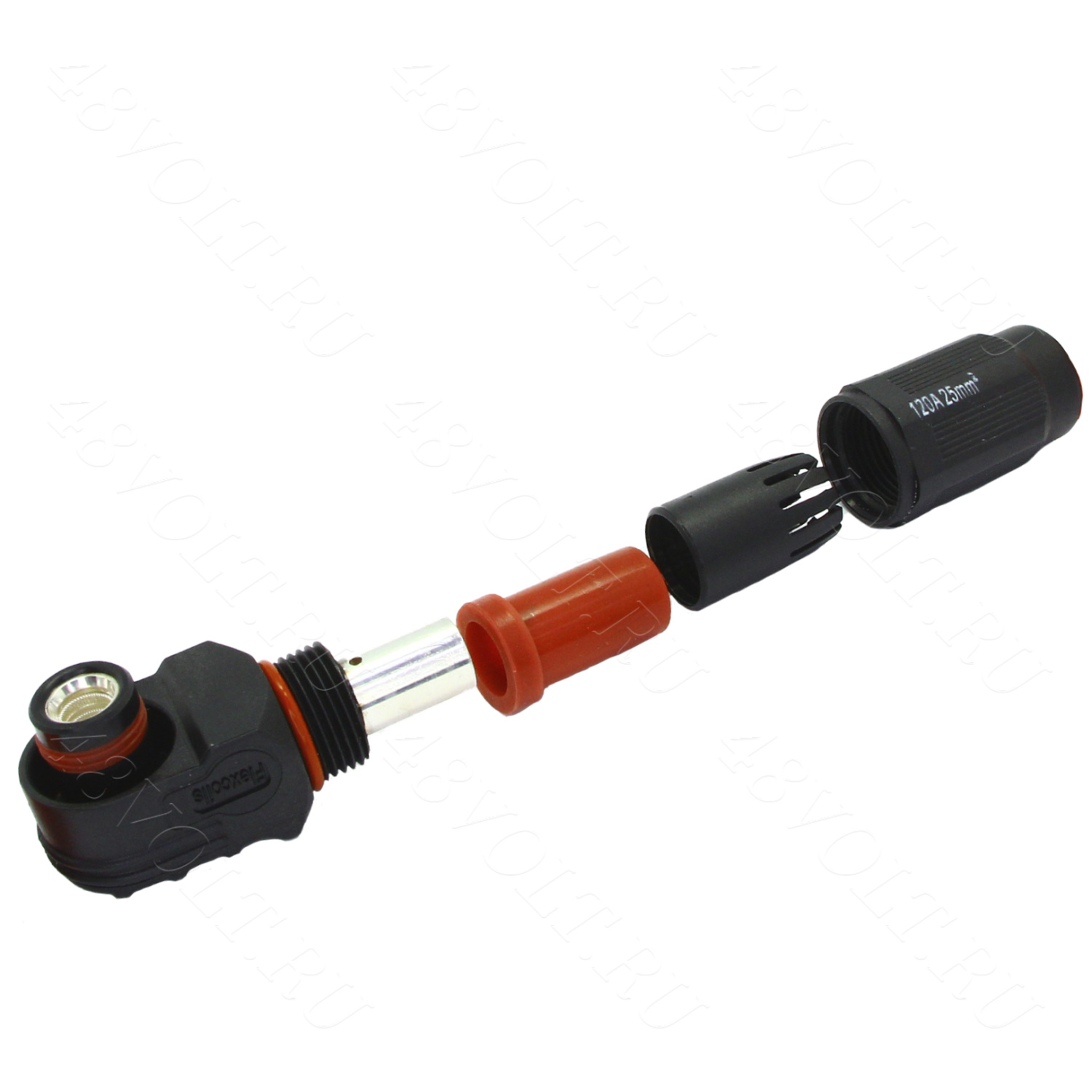 Flexcoils (SurLok) вилка черная 120A (Ф8-25mm2)